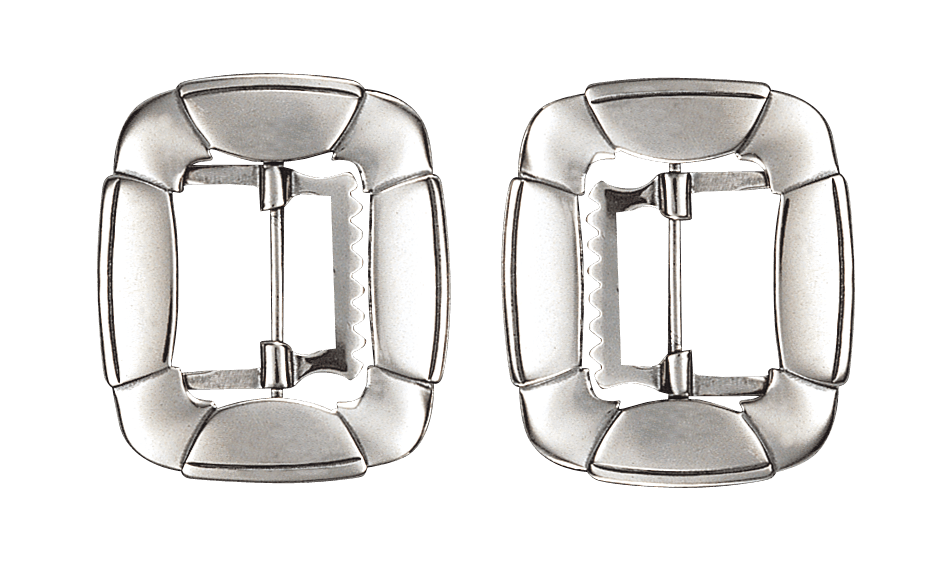 Knee and vest buckles-033100-#4-pair-oxidized silver