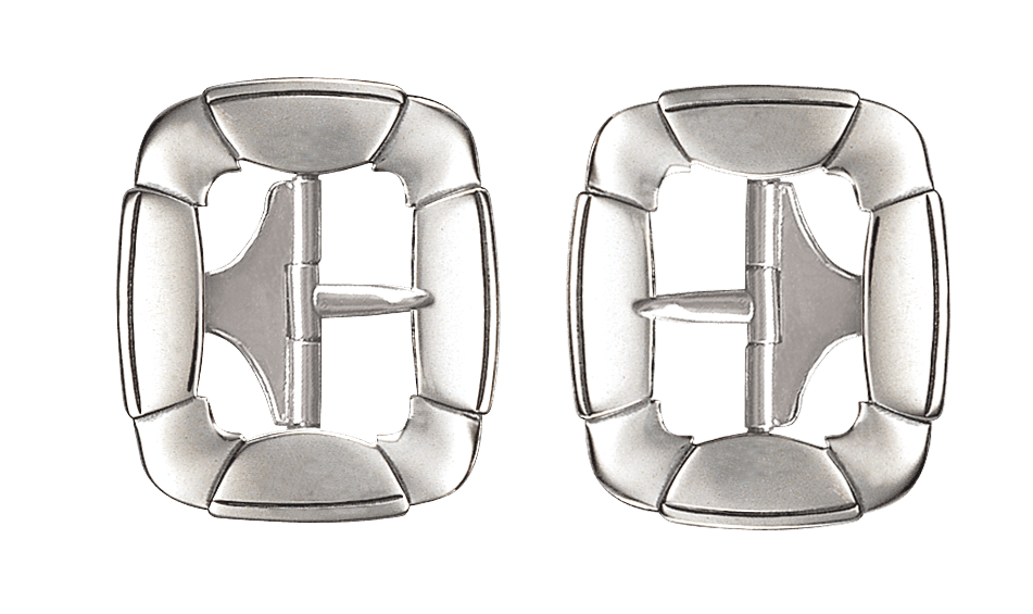 Knee and vest buckles-033114-#3-pair-oxidized silver