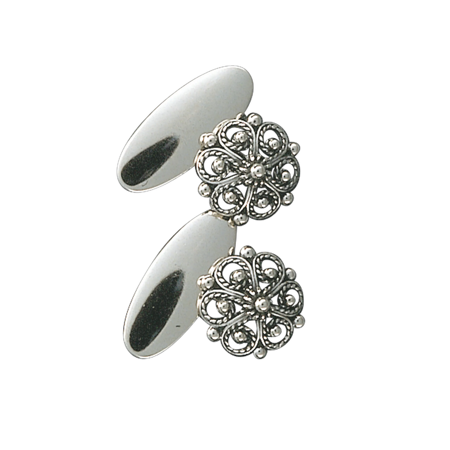 Cufflinks-066100-#04-Hallingdal-oxidized silver