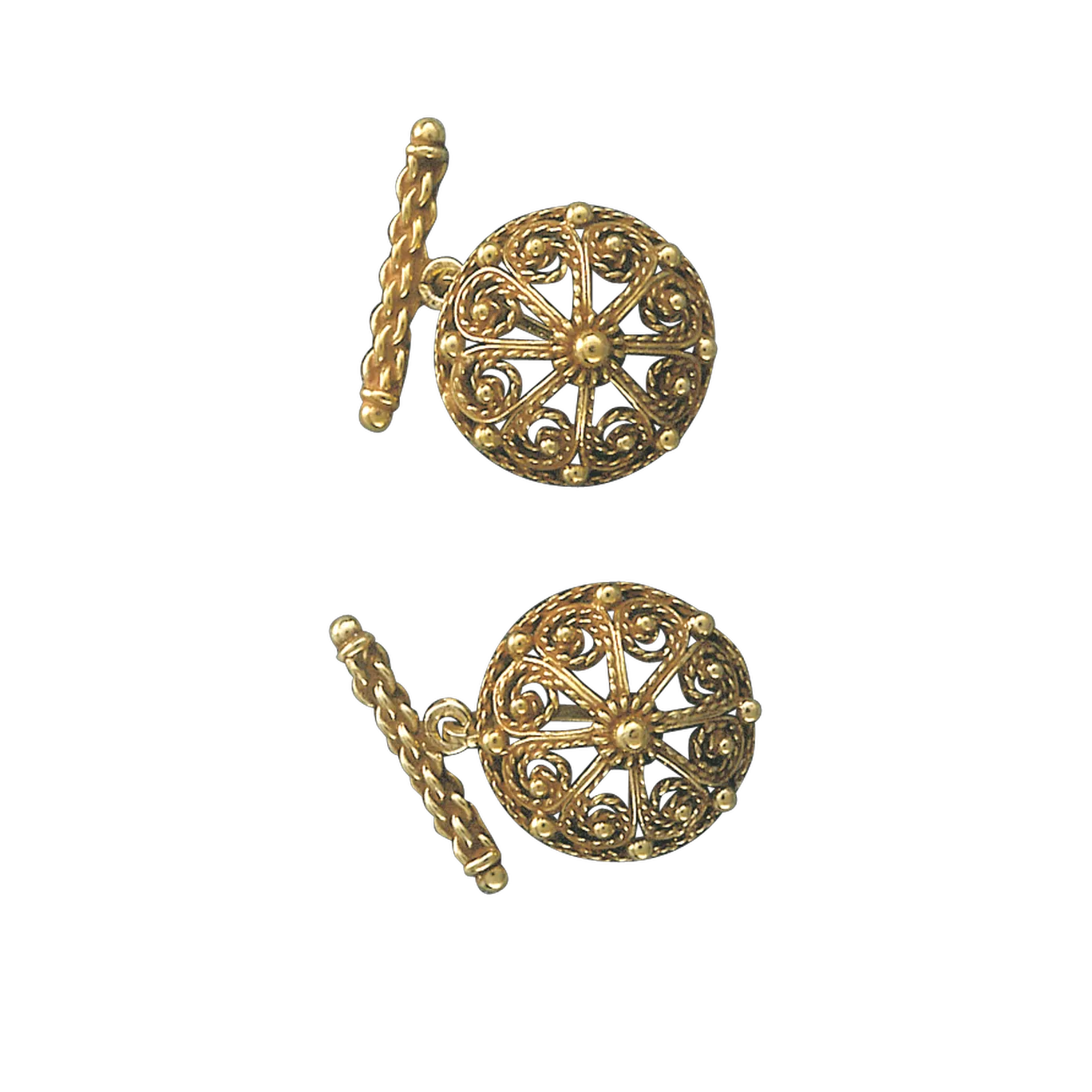 Cufflinks-077700-#14-Telemark-antique gilded silver