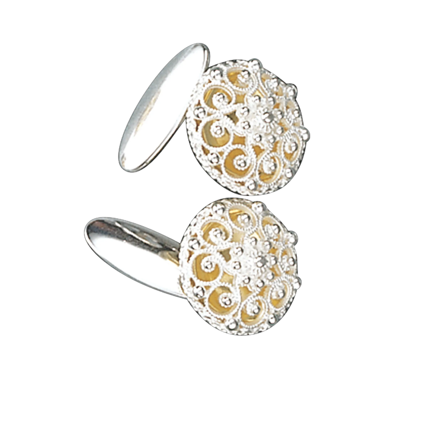Cufflinks-082500-#16-Follo-silver/gilded silver