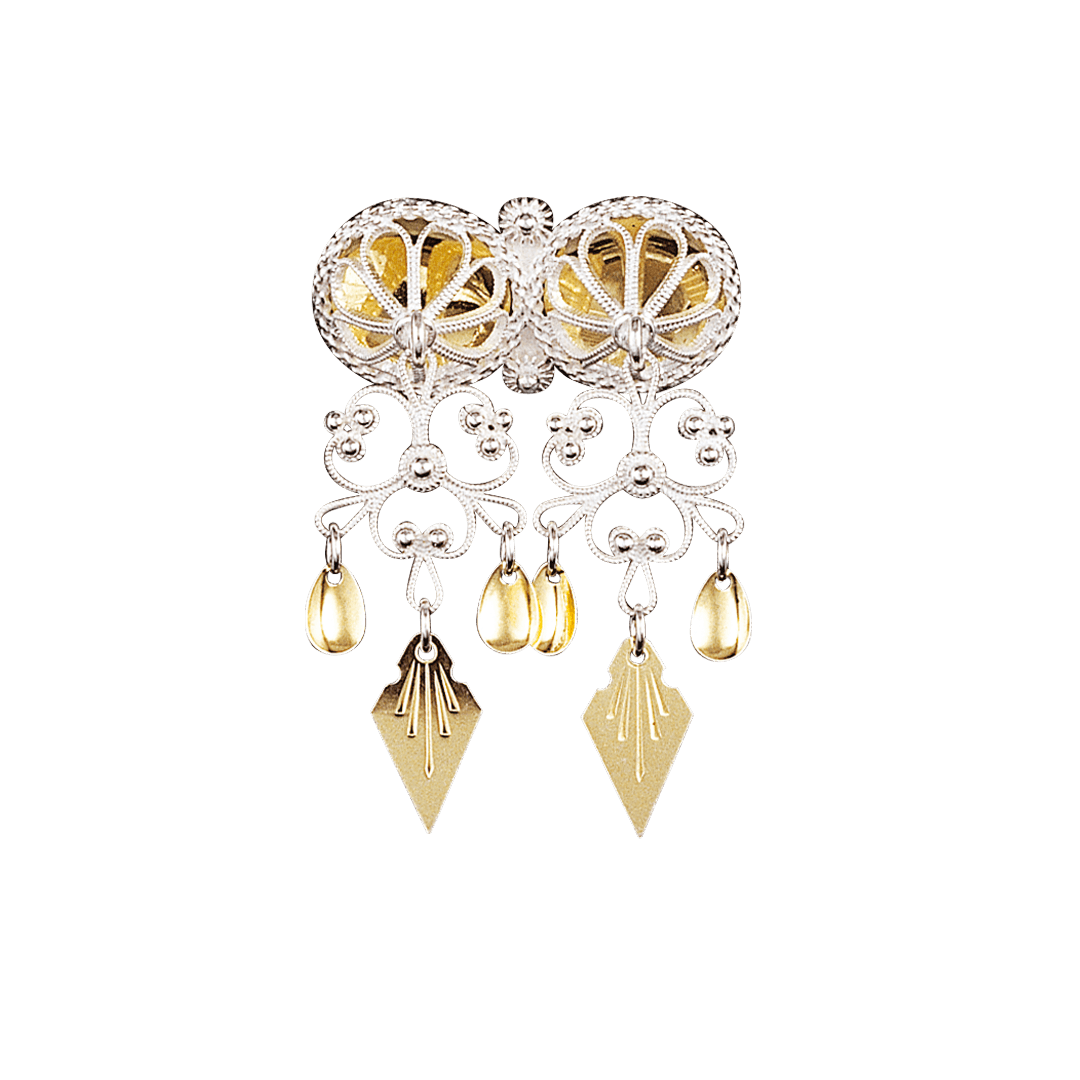 Neck pin-127504-#58-silver/gilded silver