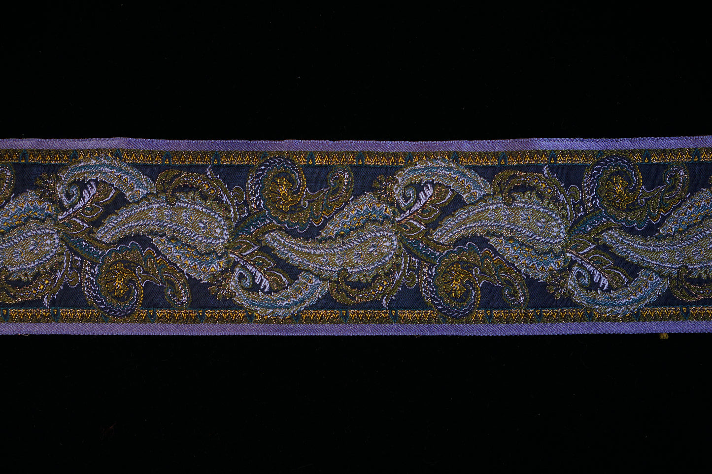 Jacquard trim-Cashmere Riche 83mm-purple