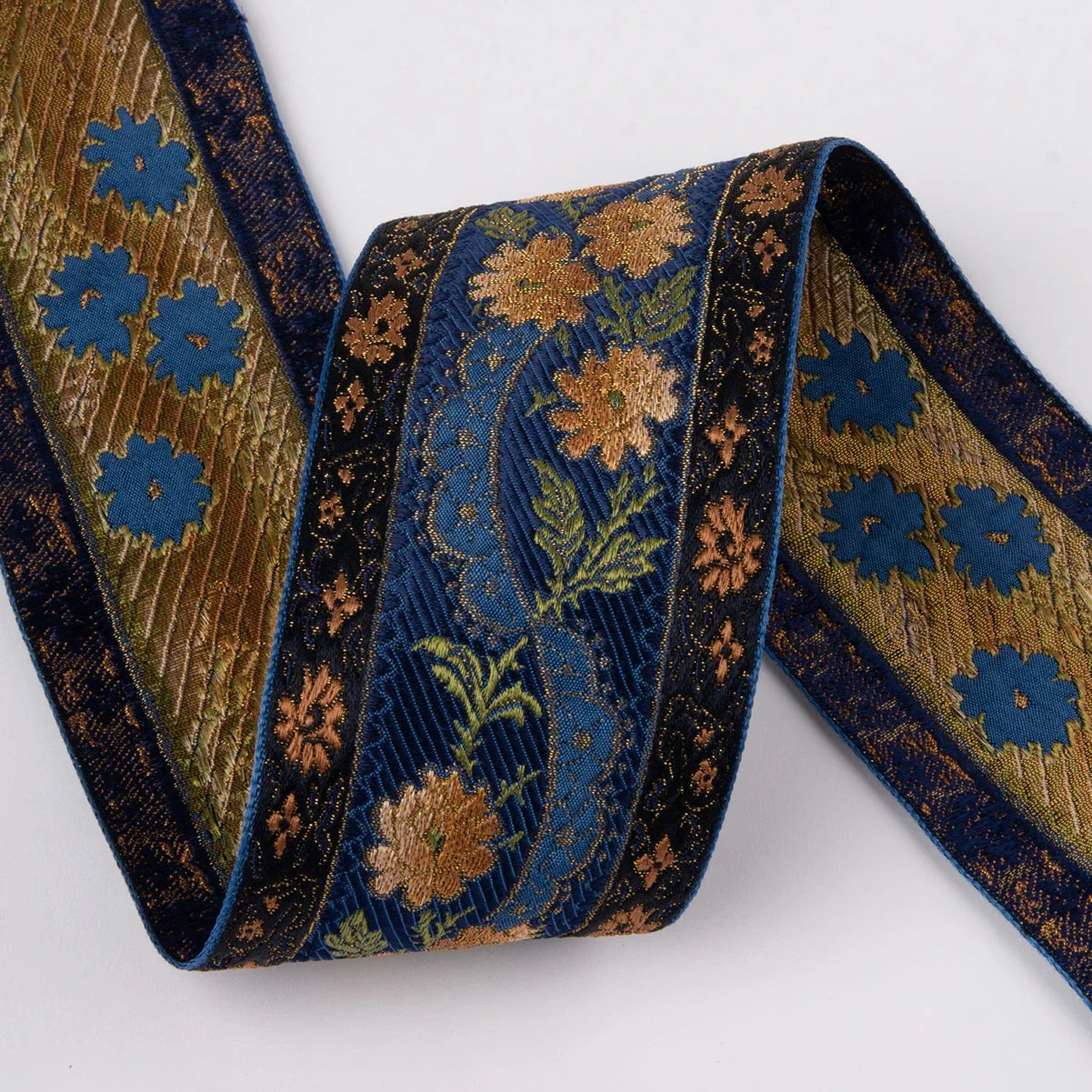 Jacquard trim- Guirlande et Dentelle 68mm-blue