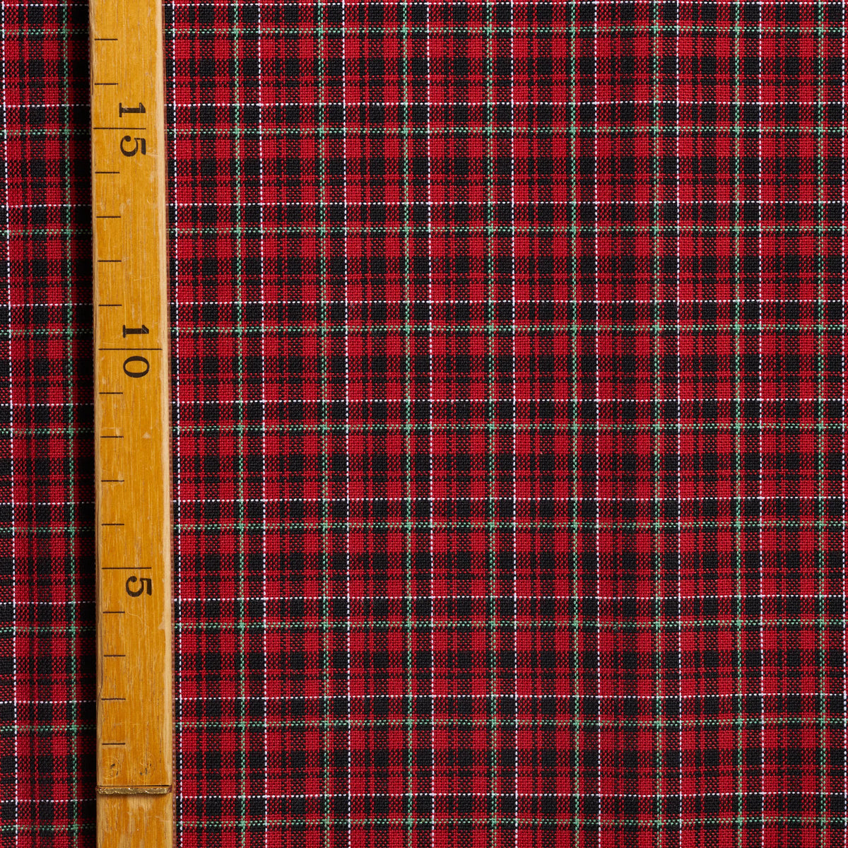 Cotton fabric-Henrik 12(1570)-100% cotton-150 cm wide-red plaid