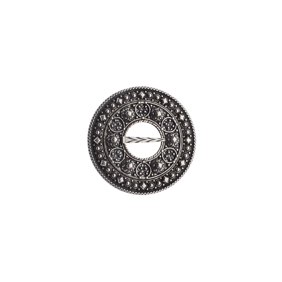 Brooch 910001-Trandeim-oxidized silver