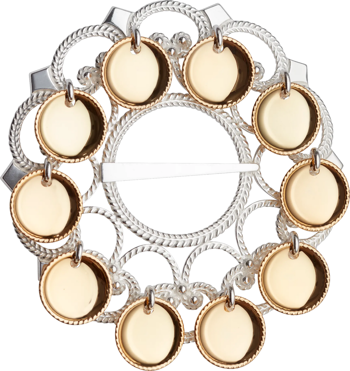 Brooch Dish #47-silver/gilded silver