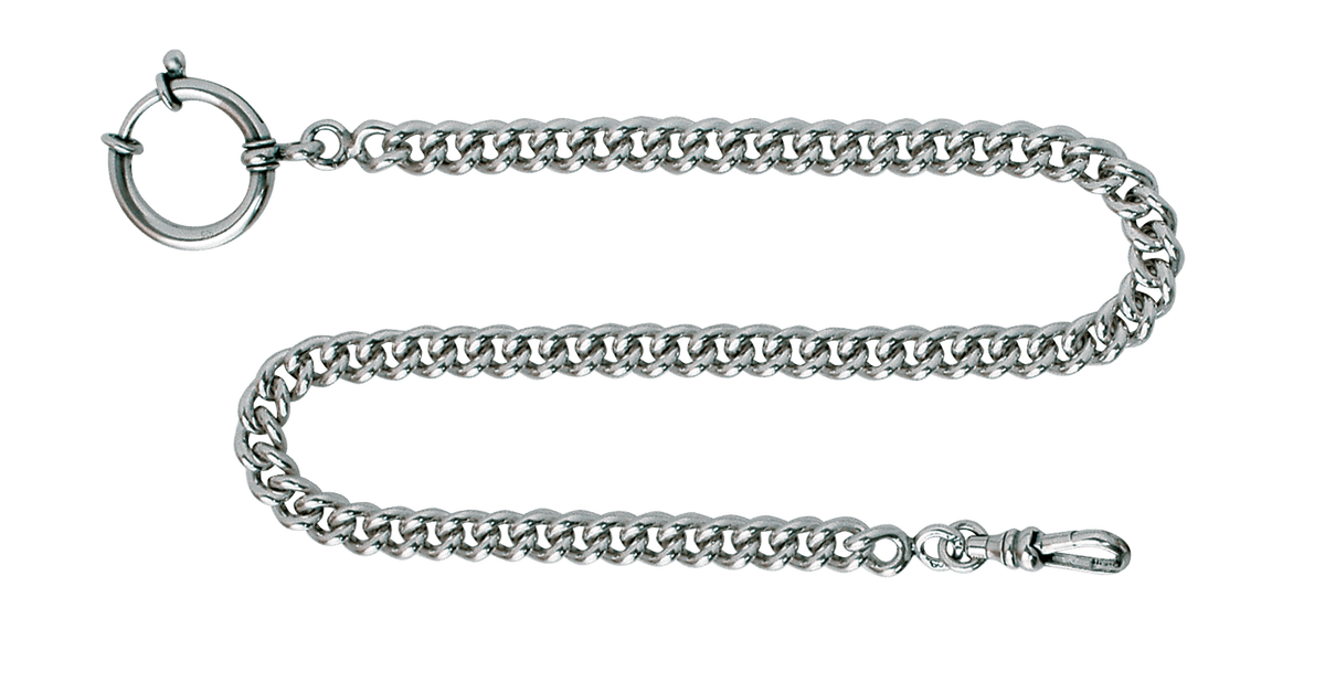 Watch chain-341100-34 cm-oxidized silver