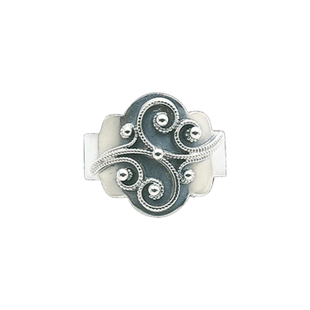 Ring 359100-Rogaland filigree-oxidized silver