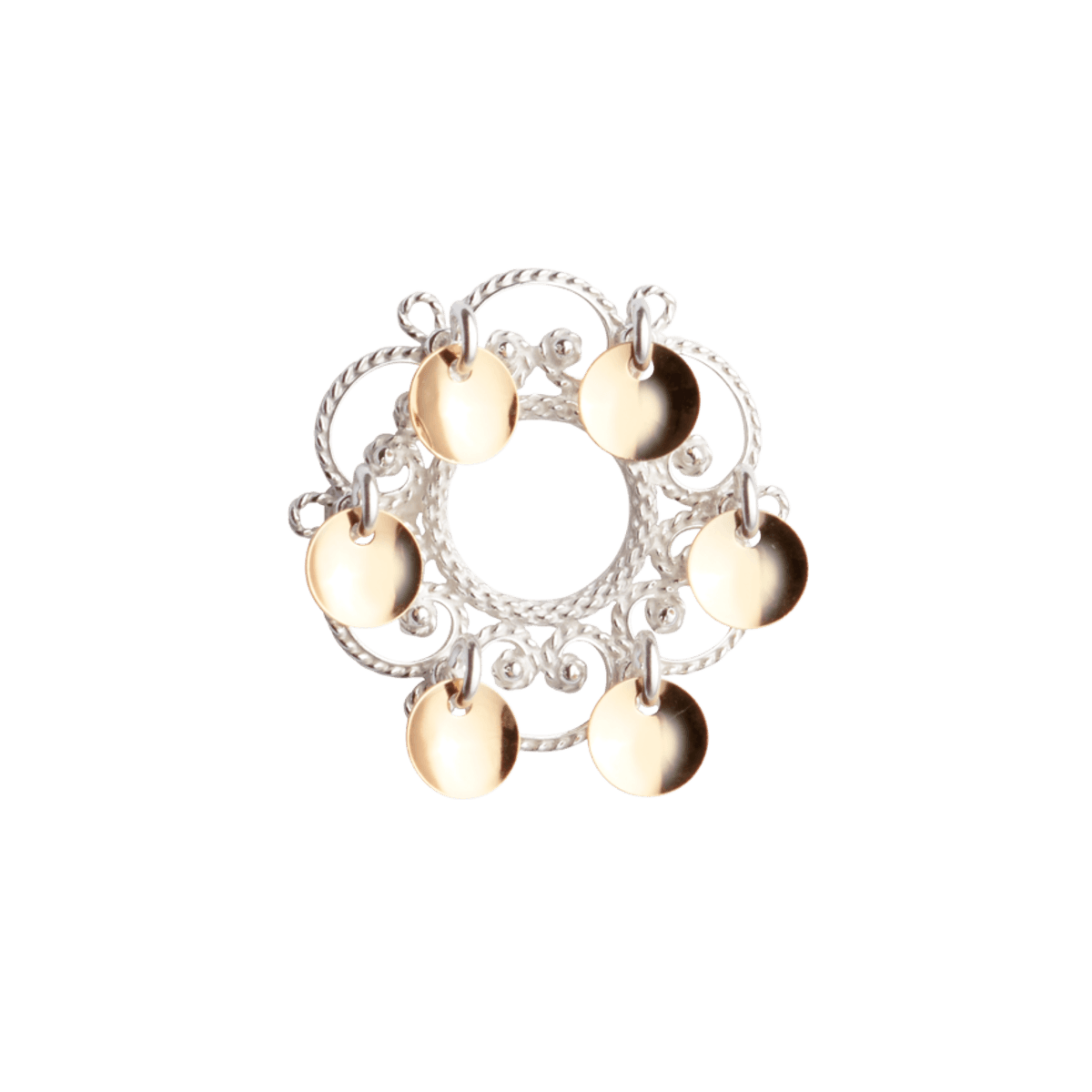 Brooch child's 435500 #1-silver/gilded silver