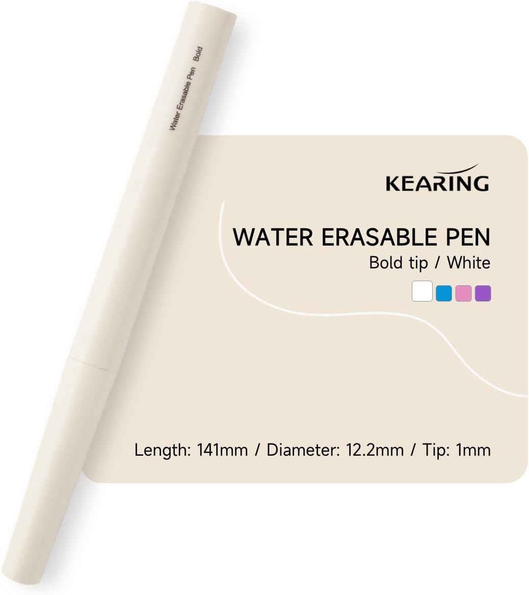 Kearing water erasable pen-white