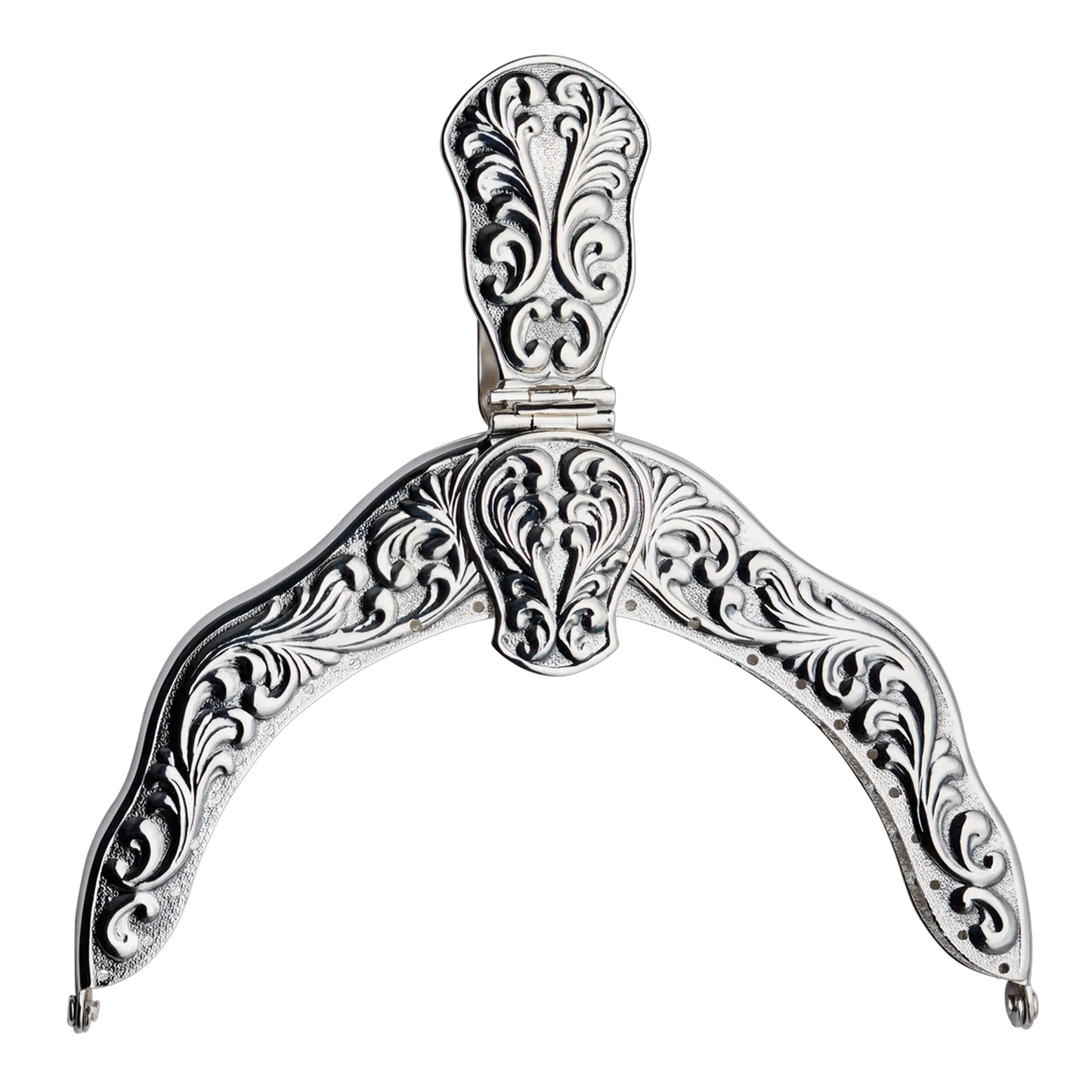 Purse clasp-527100-#03-oxidized silverplate