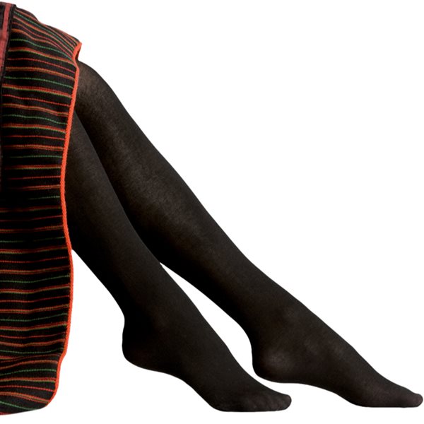Women's bunad tights-cotton-black