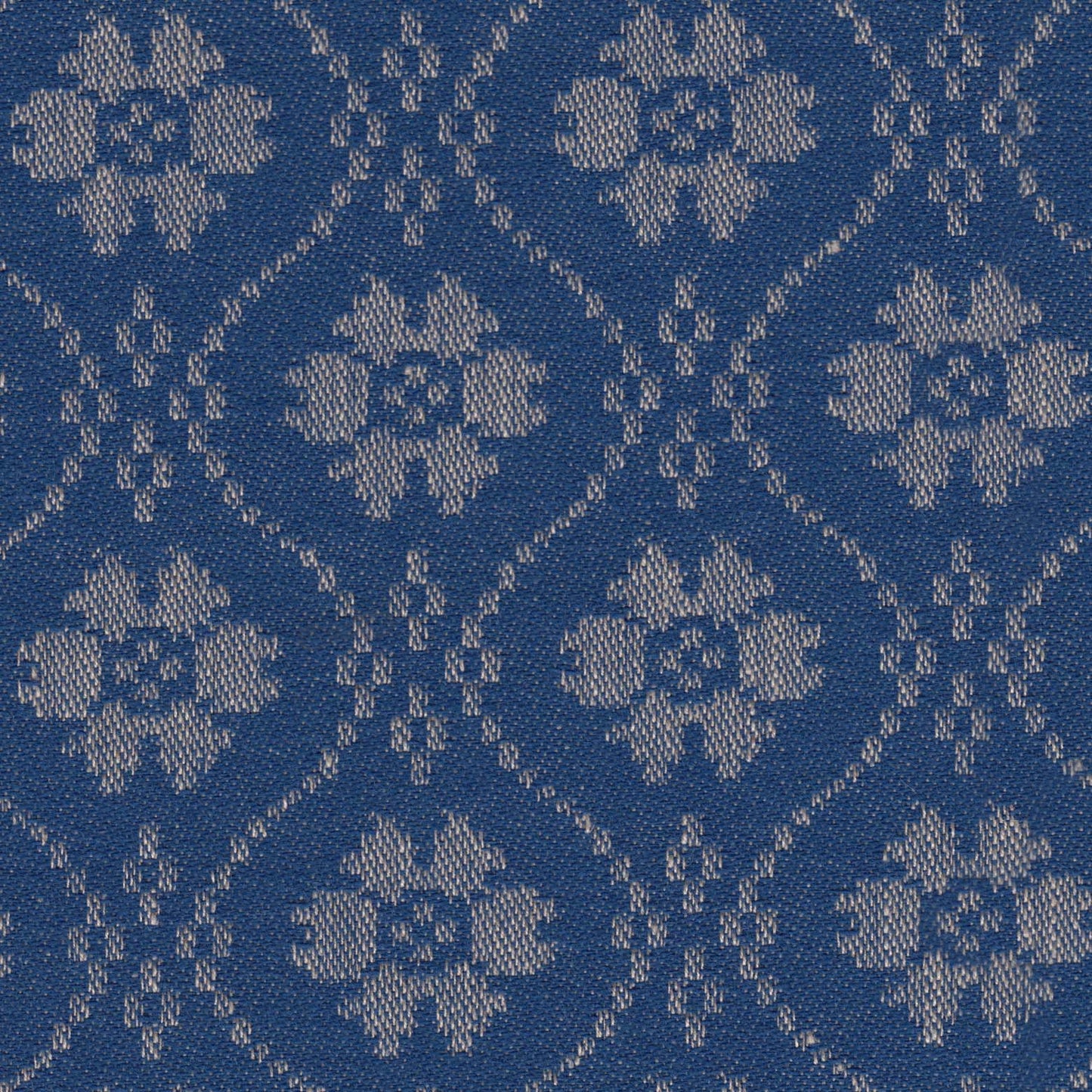 Wool fabric-651-Trønderliv Rose med bølge-140 cm wide-470 gr weight-blue 770