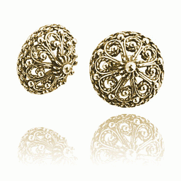 Earrings-718711-#03-antique gilded silver
