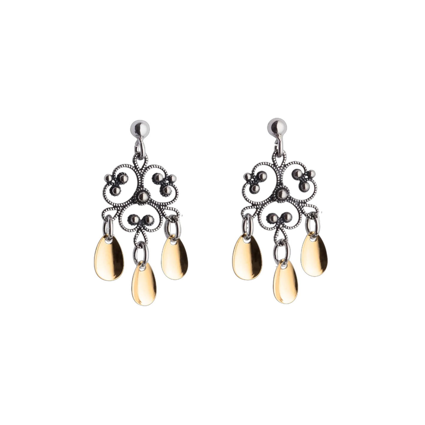 Earrings-721311-#05-oxidized/gilded silver