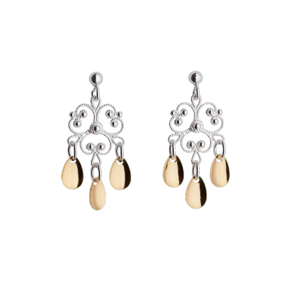 Earrings 721511-silver/gilded silver