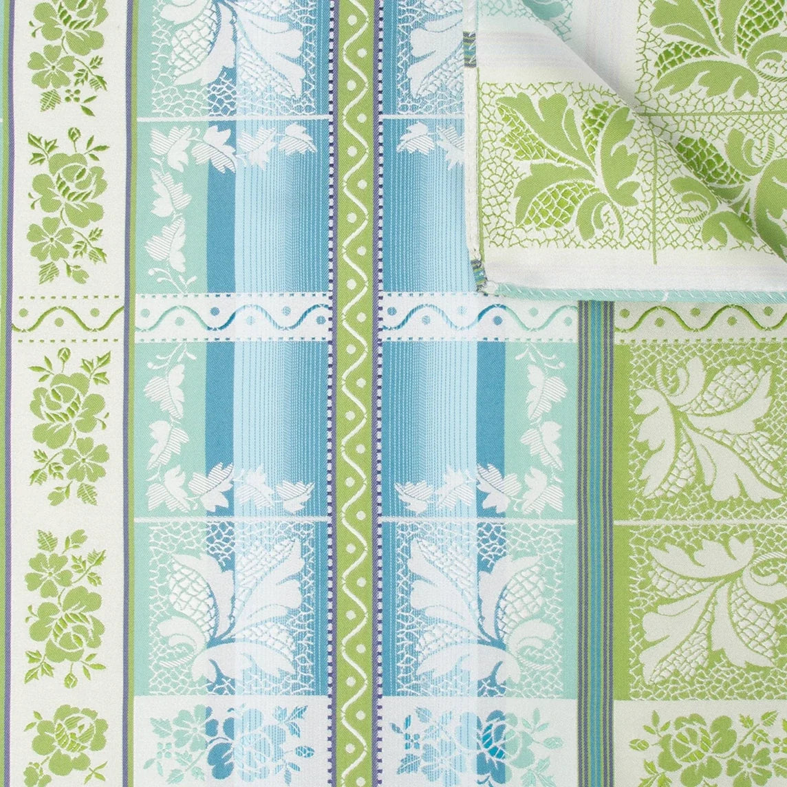Silk scarf-Lise * 005* 75cm x 75cm-blue, green