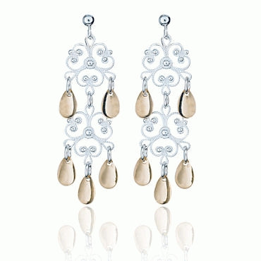 Earrings-722511-#06-silver/gilded silver