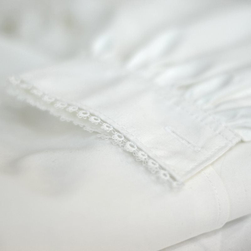 Women's Bunad shirt-Anne 01 with tatting-100% cotton-white