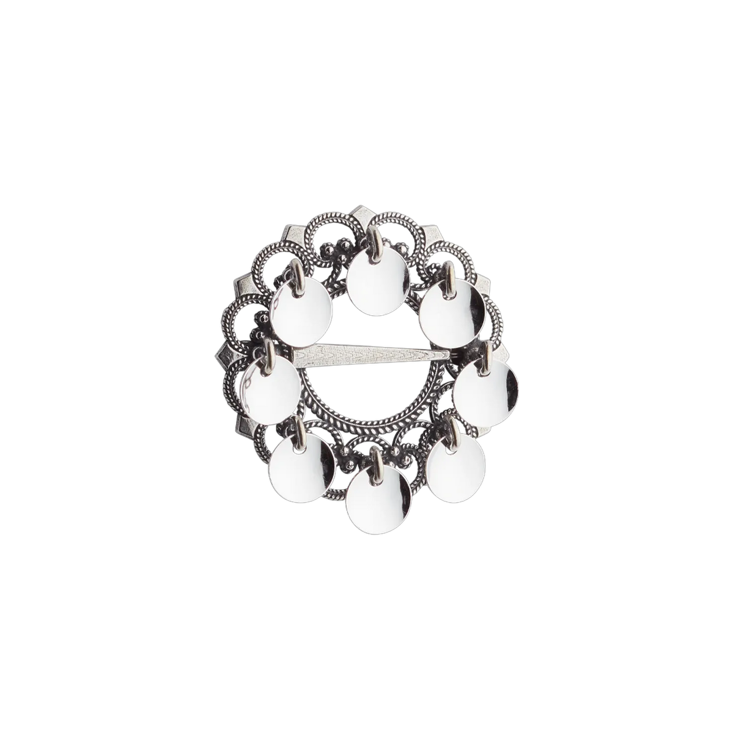 Brooch/pendant #36-Rose-oxidized silver