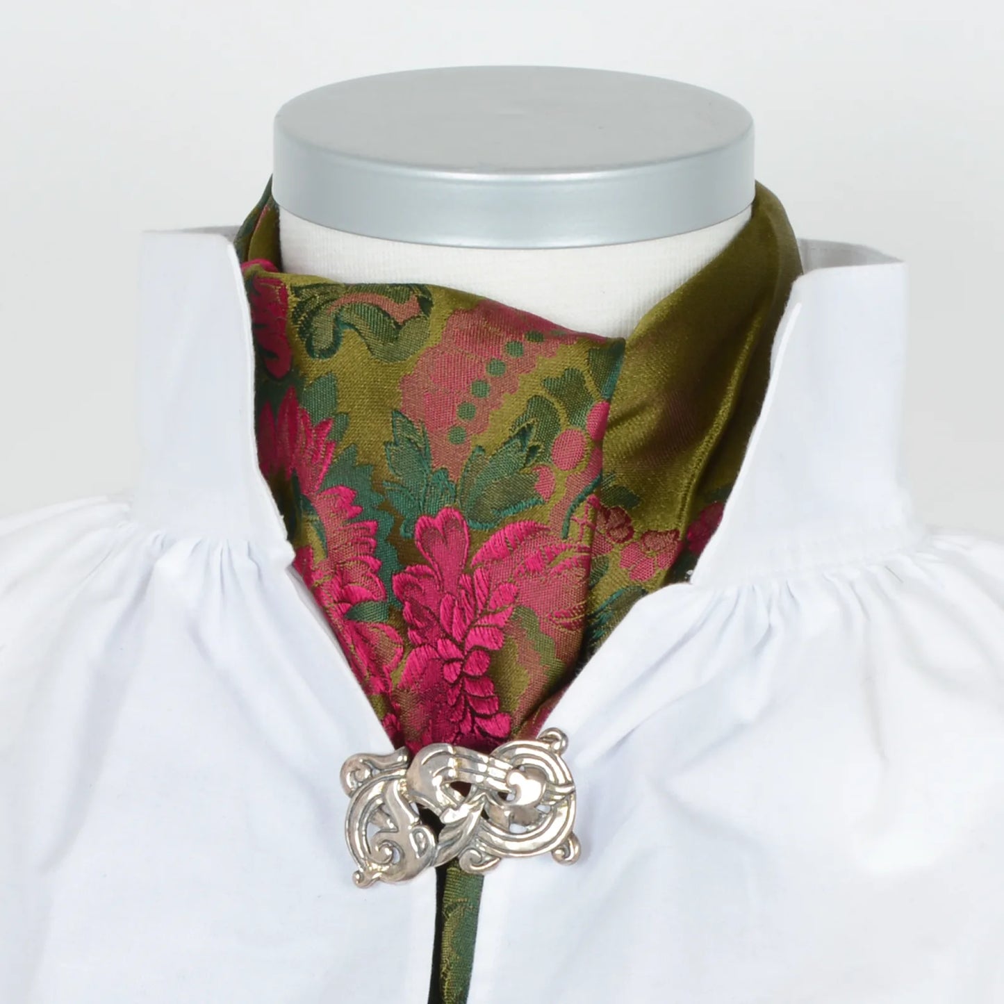 Desiree silk scarf 70x70-green/pink