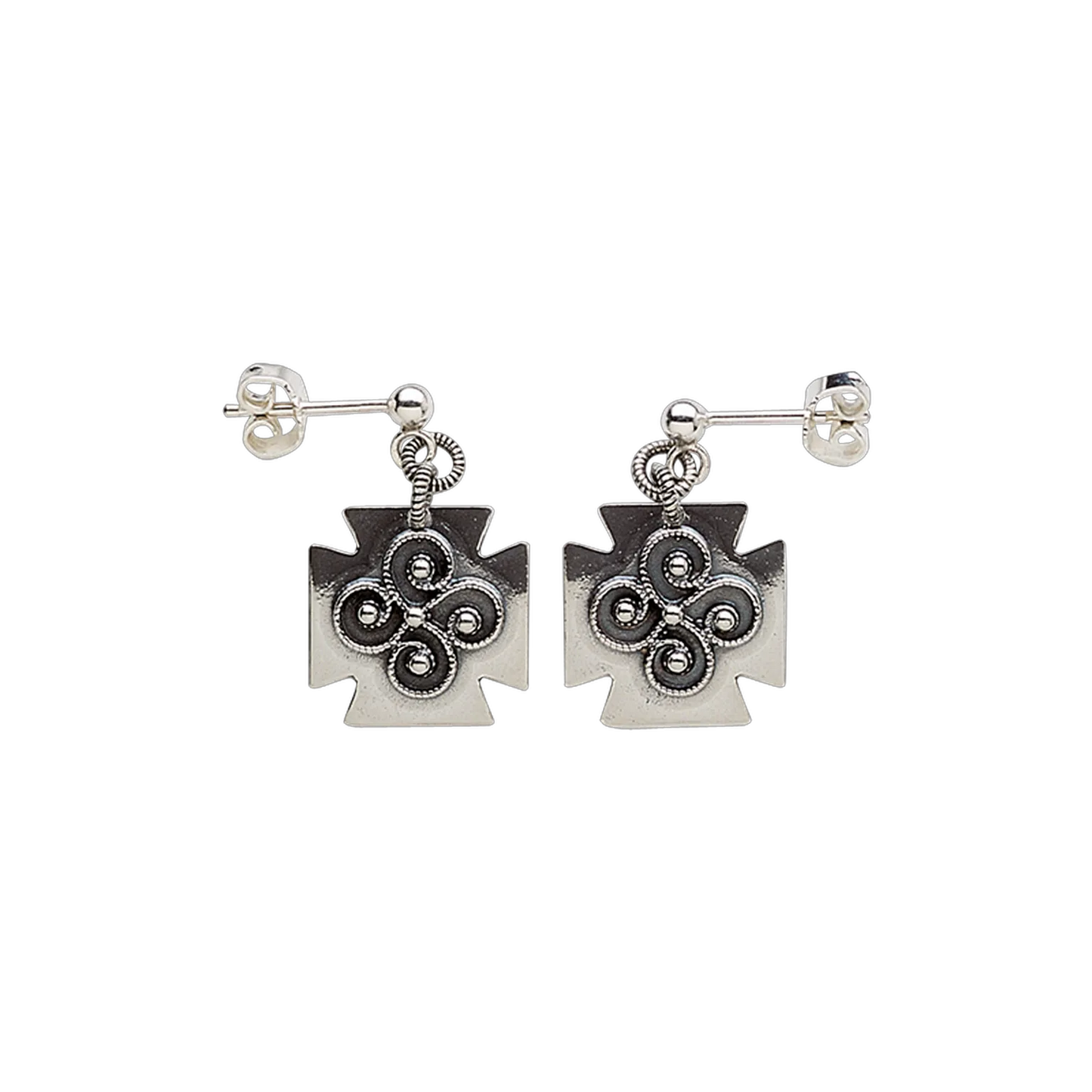 Earrings-726111 #40 Rogaland-filigree-oxidized silver