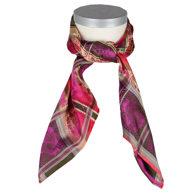 Eufemia silk scarf-038-70x70-purple/red/beige