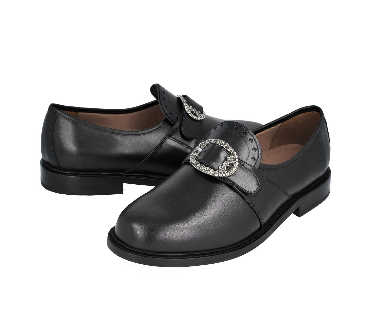 Men's bunad shoes-Ola-leather-black