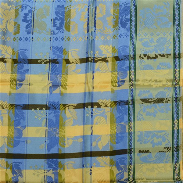 Gabriella *065* silk scarf 70cm x 70cm-blue/yellow