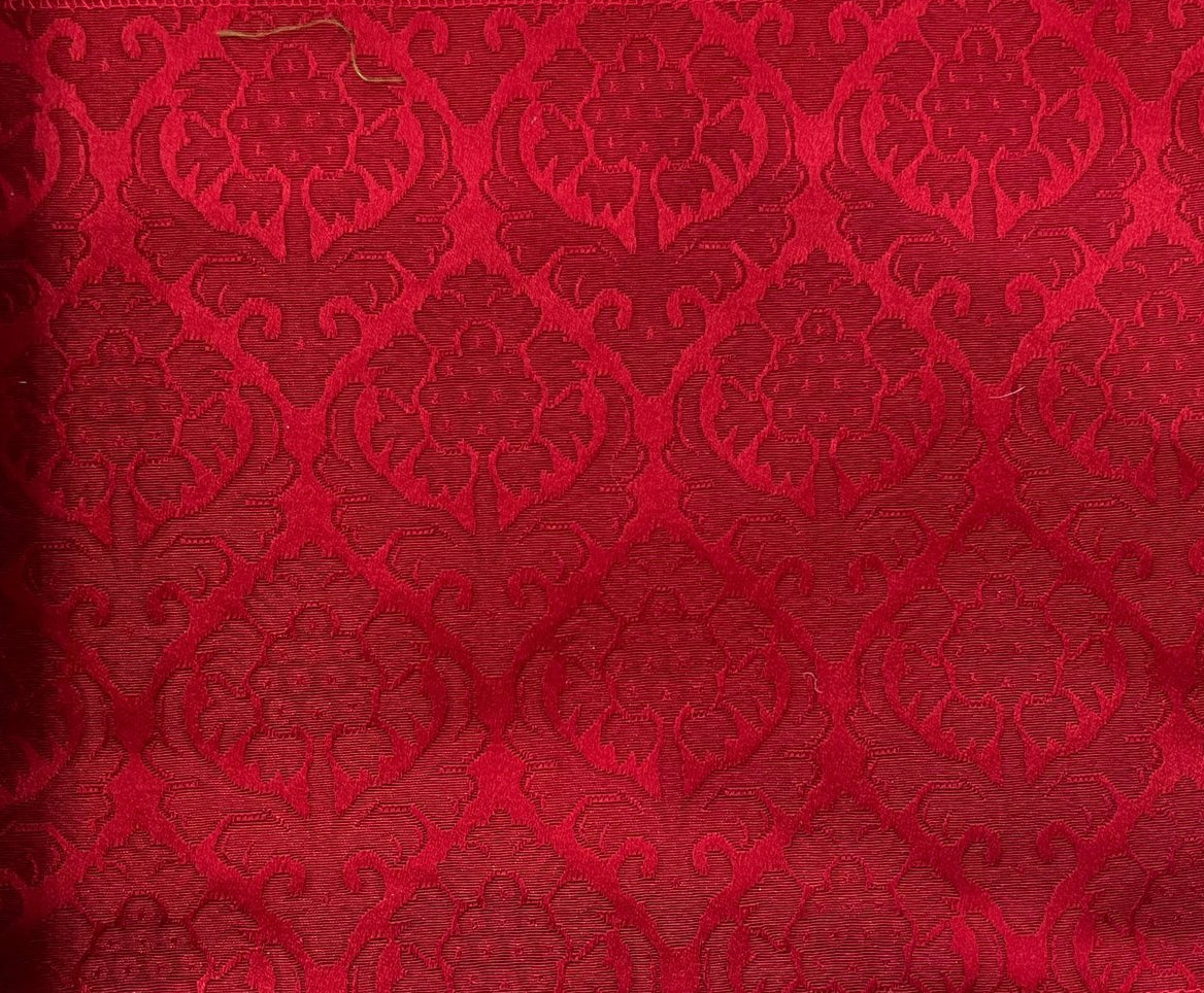 Silk fabric-Granat Eple Rustique-38% silk/62% cotton, linen, viskose-140 cm wide-red