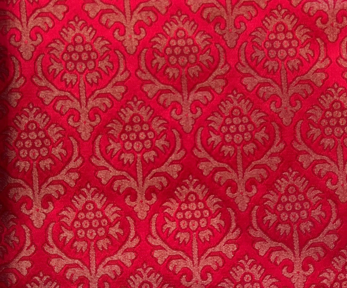 Granat eple rustique silk 140cm-red/gold