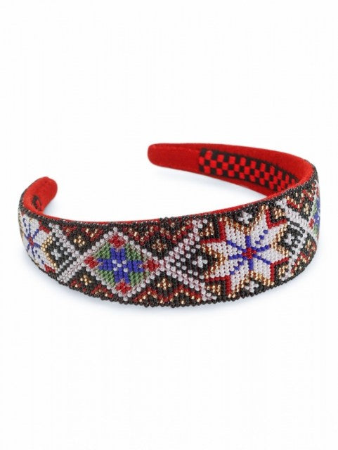 Headband-Hardanger G-beaded