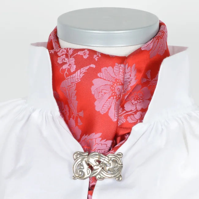 Herborg *114* silk scarf 70cm x 70cm-red/pink
