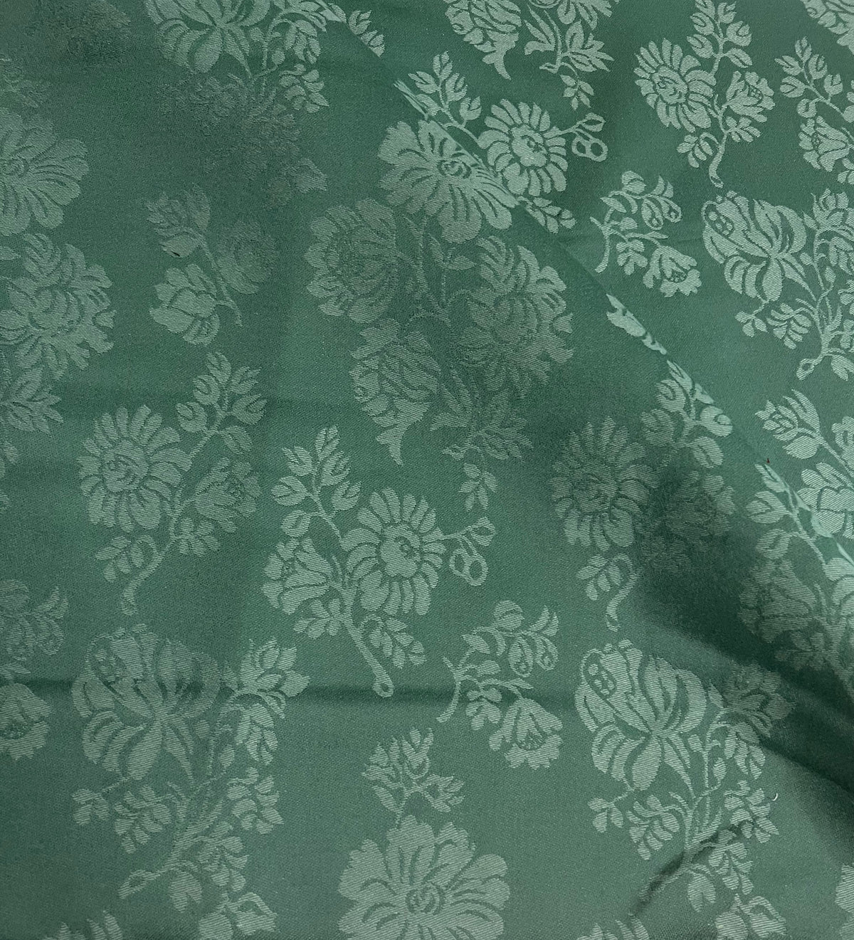 Wool fabric-1700-talls Ulldamask-4215-100% wool-150 cm wide-450 gr weight-green 962