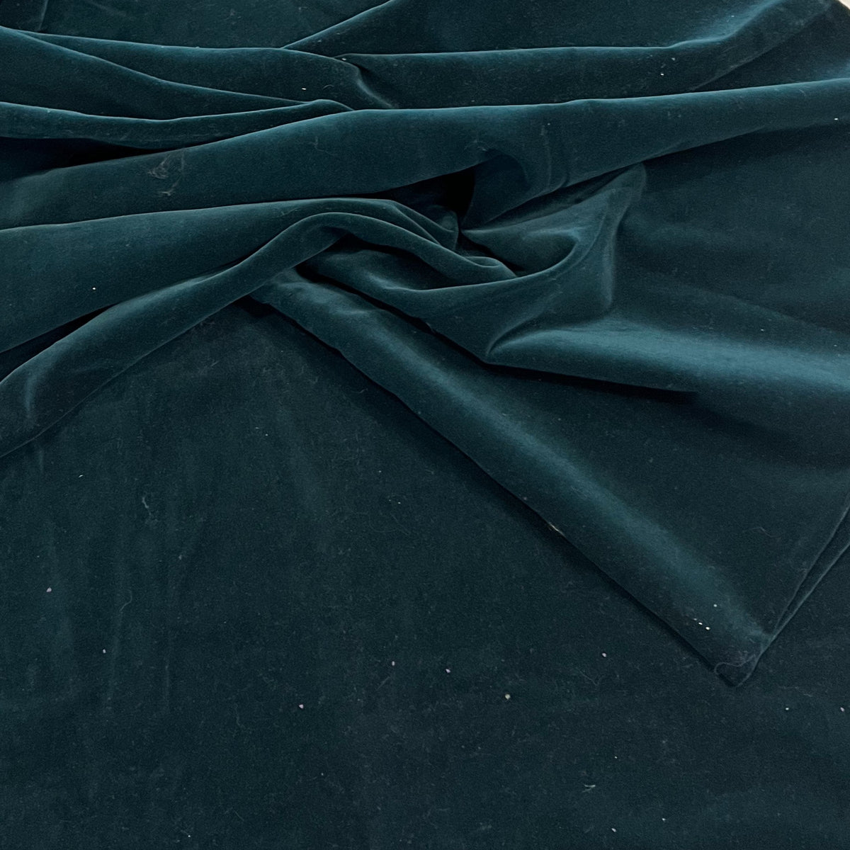Cotton fabric-Velvet-100% cotton-90 cm wide-dark teal