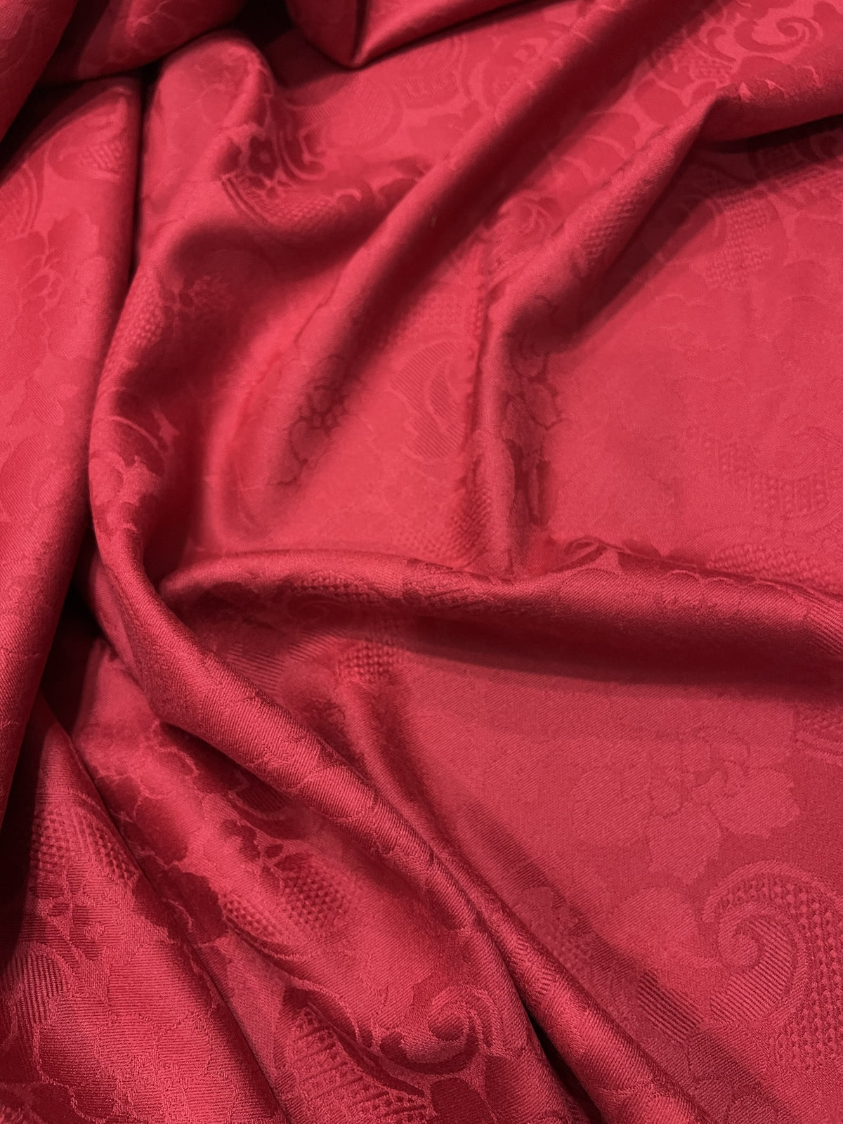 Wool fabric-Klassisk Ulldamask-9910-100% wool-150 cm wide-440 gr weight-rose red 214