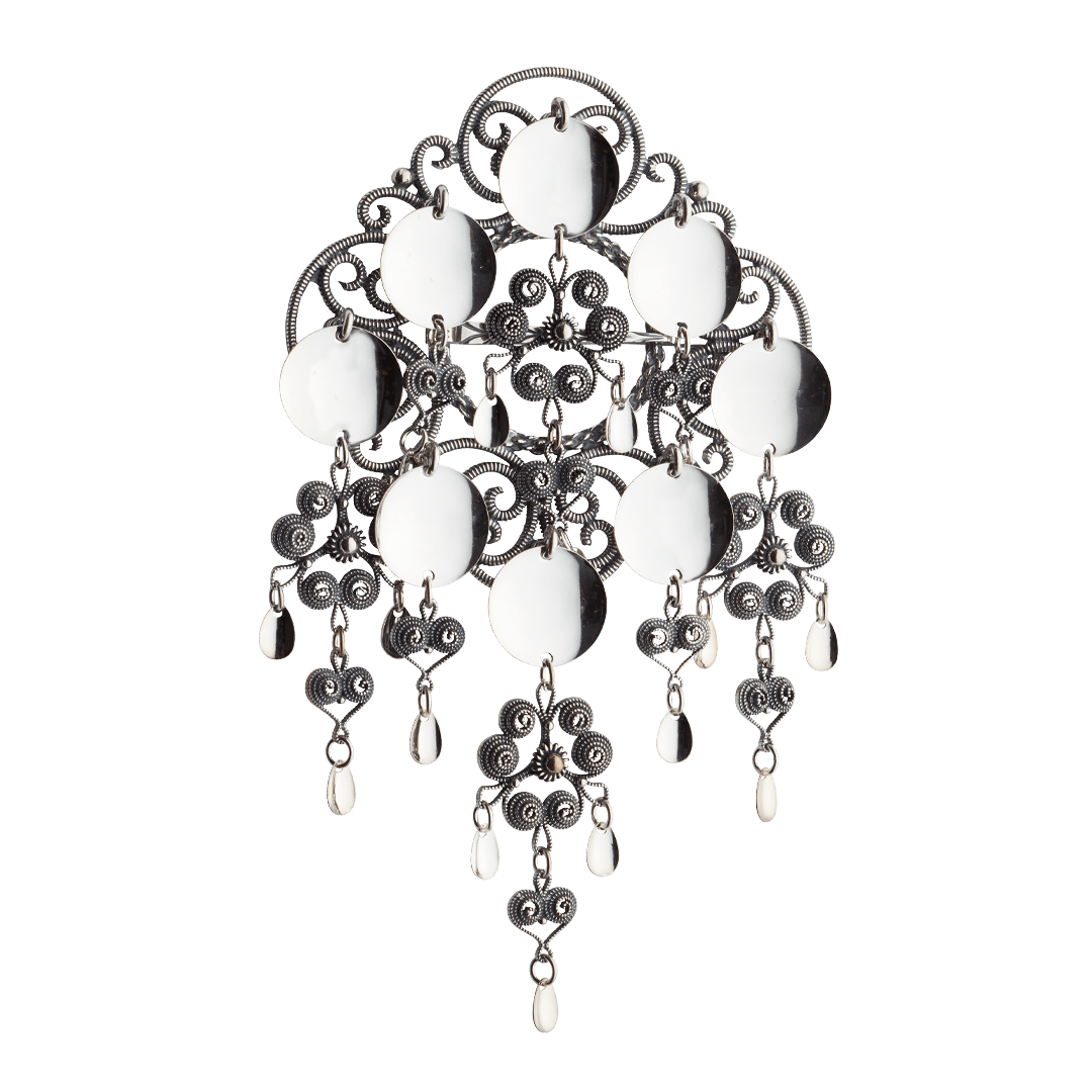 Dish brooch 134100-Nordland-oxidized silver
