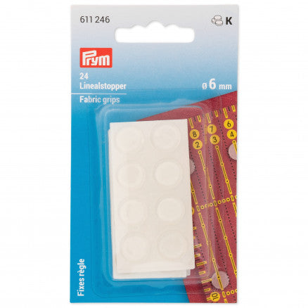 Anti-glide dots for sewing rulers