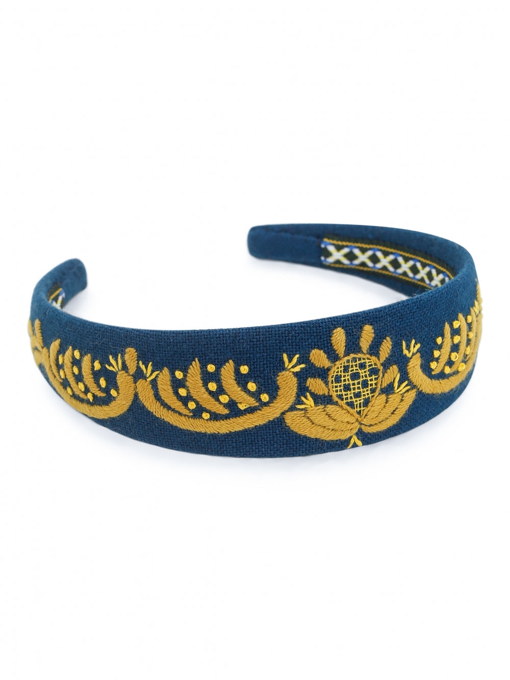 Headband-Romerike-embroidered-blue