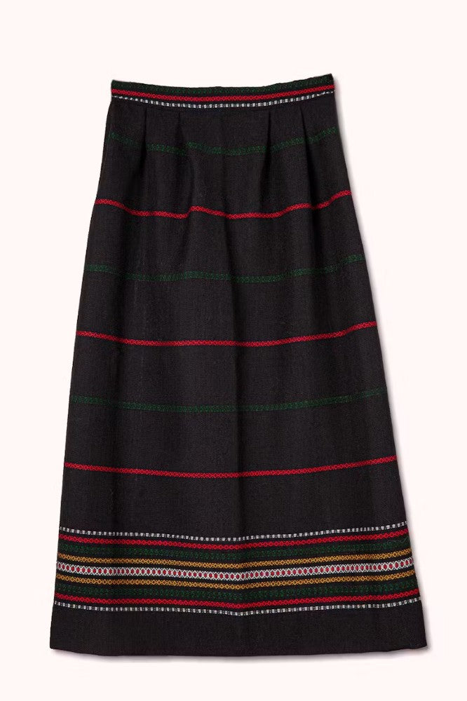 Apron piece-Rondastakk handwoven wool-black