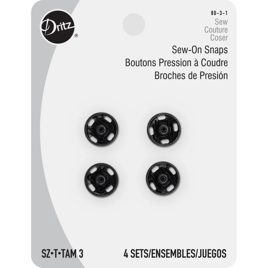 Sew-on snaps-size 3