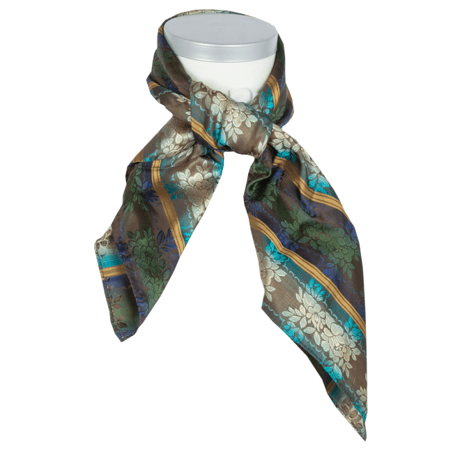 Strauss *040* silk scarf 75cm x 75cm-green/blue