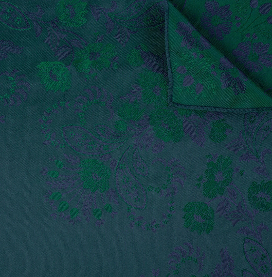 Tuva silk scarf-082-65x65-green/blue