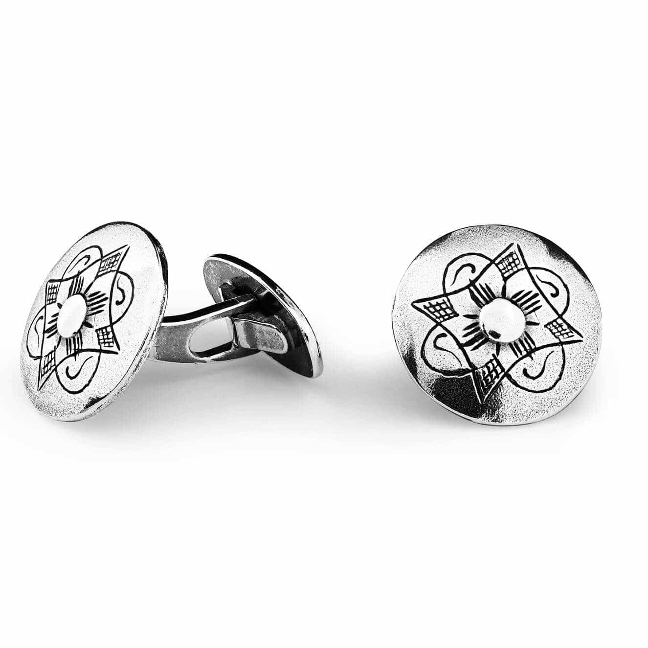 Cufflinks-Vest-Oppland-oxidized silver