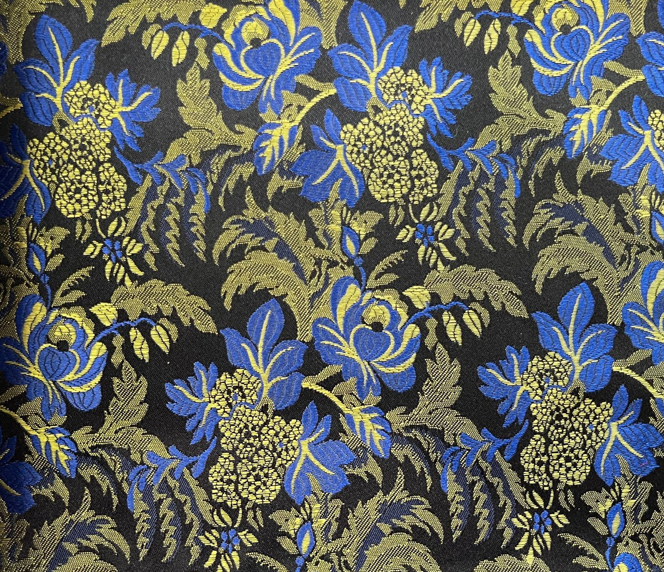 Villrosa jacquard silk 150 cm-blue/bl/gd