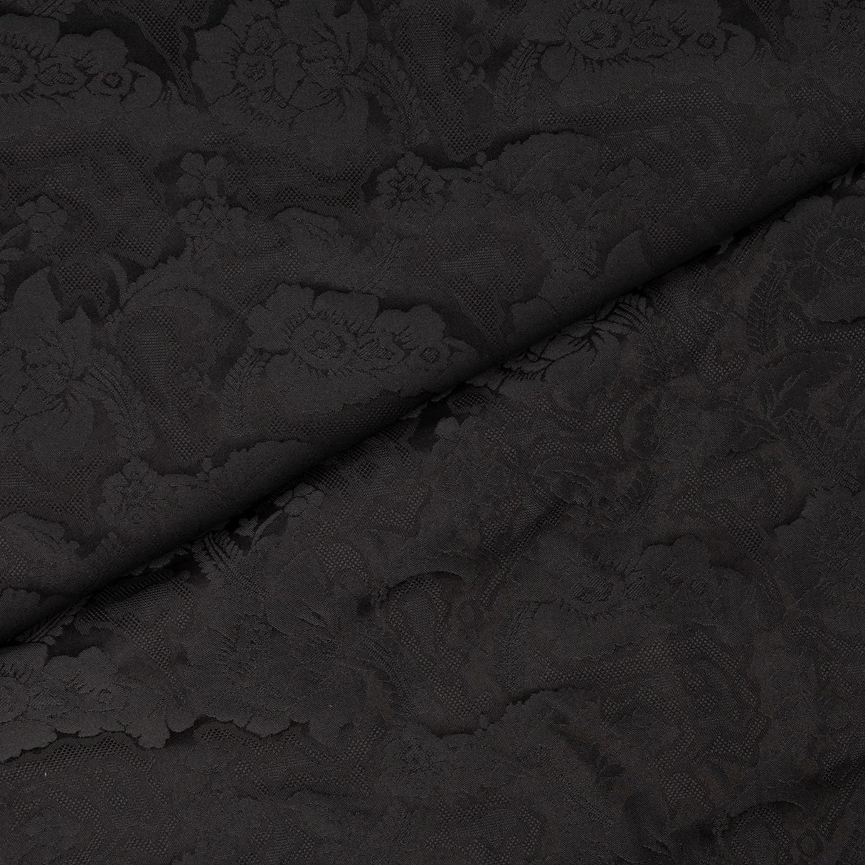 Damsgaard damask silk 140cm-black
