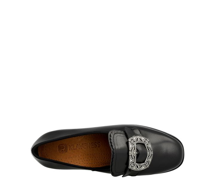 Women's bunad shoes-Eli-leather-black