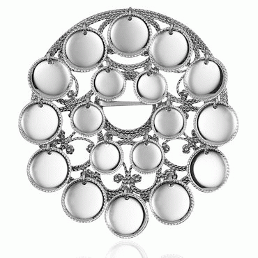 Brooch-105100-#05-oxidized silver
