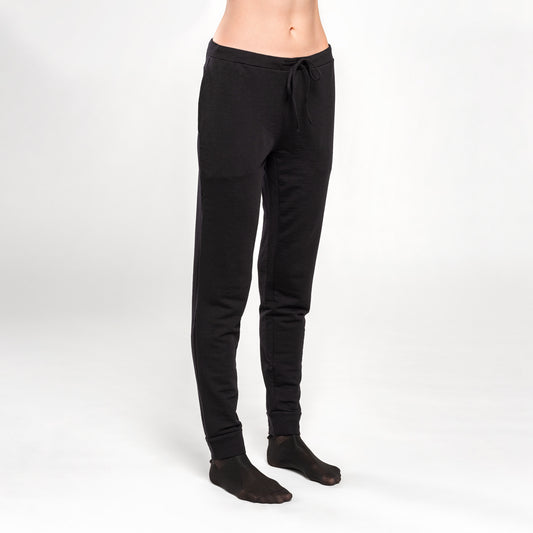Women's joggers-Pegasus-merino wool-black-XL
